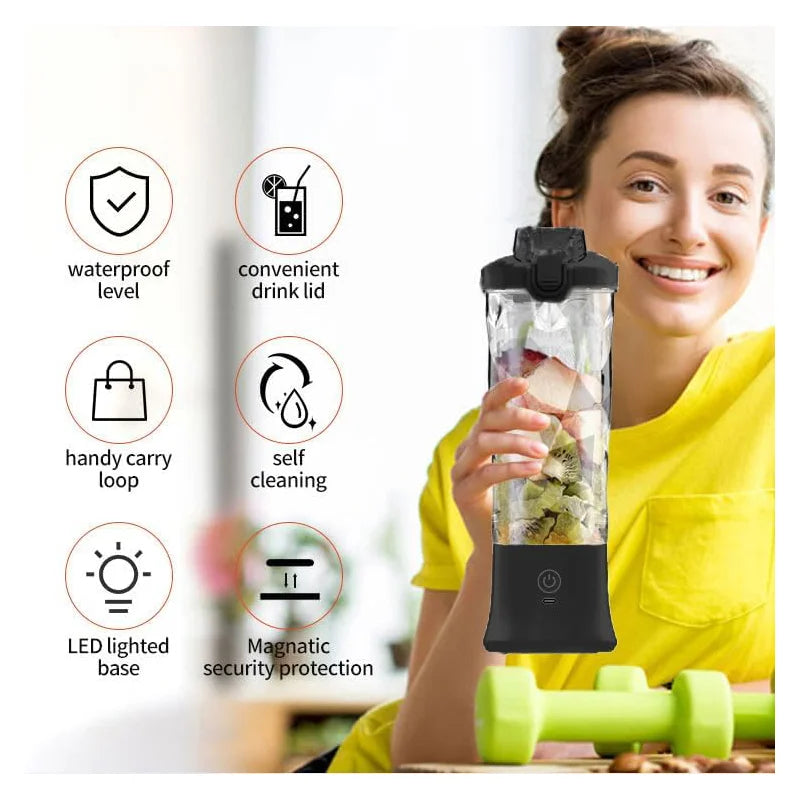 Portable USB-C Rechargeable Blender – 20oz