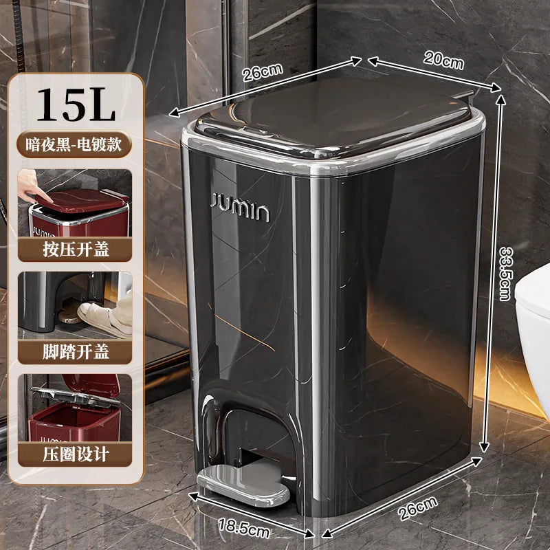 Pedal Waste Bin with Lid – Plastic