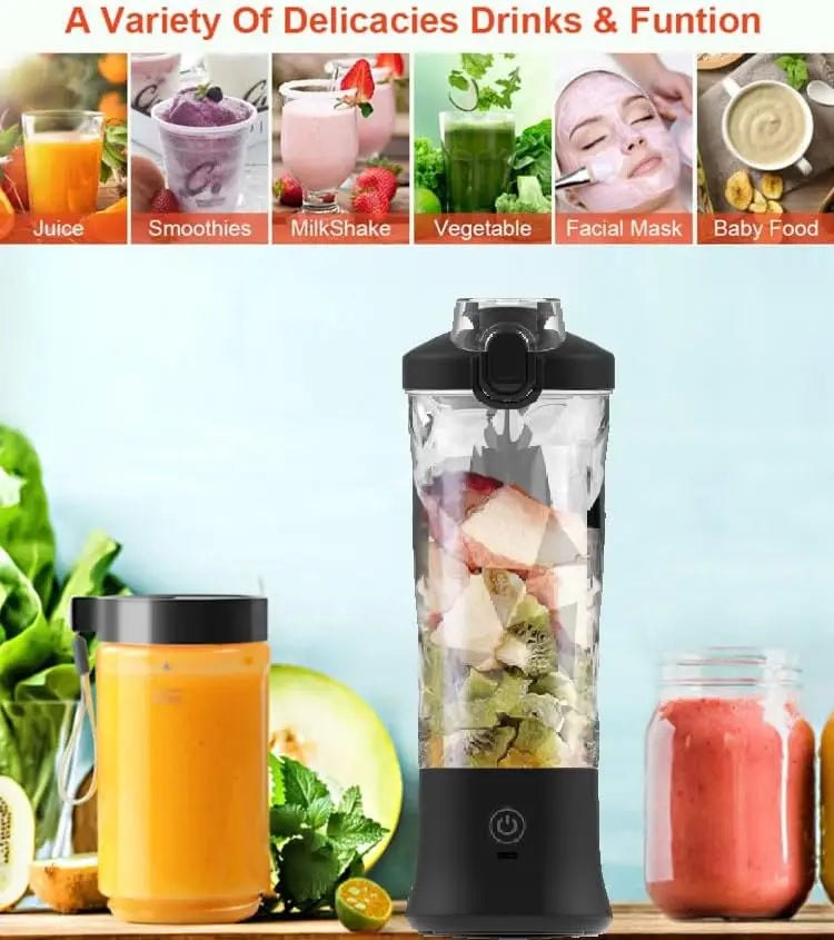 Portable USB-C Rechargeable Blender – 20oz