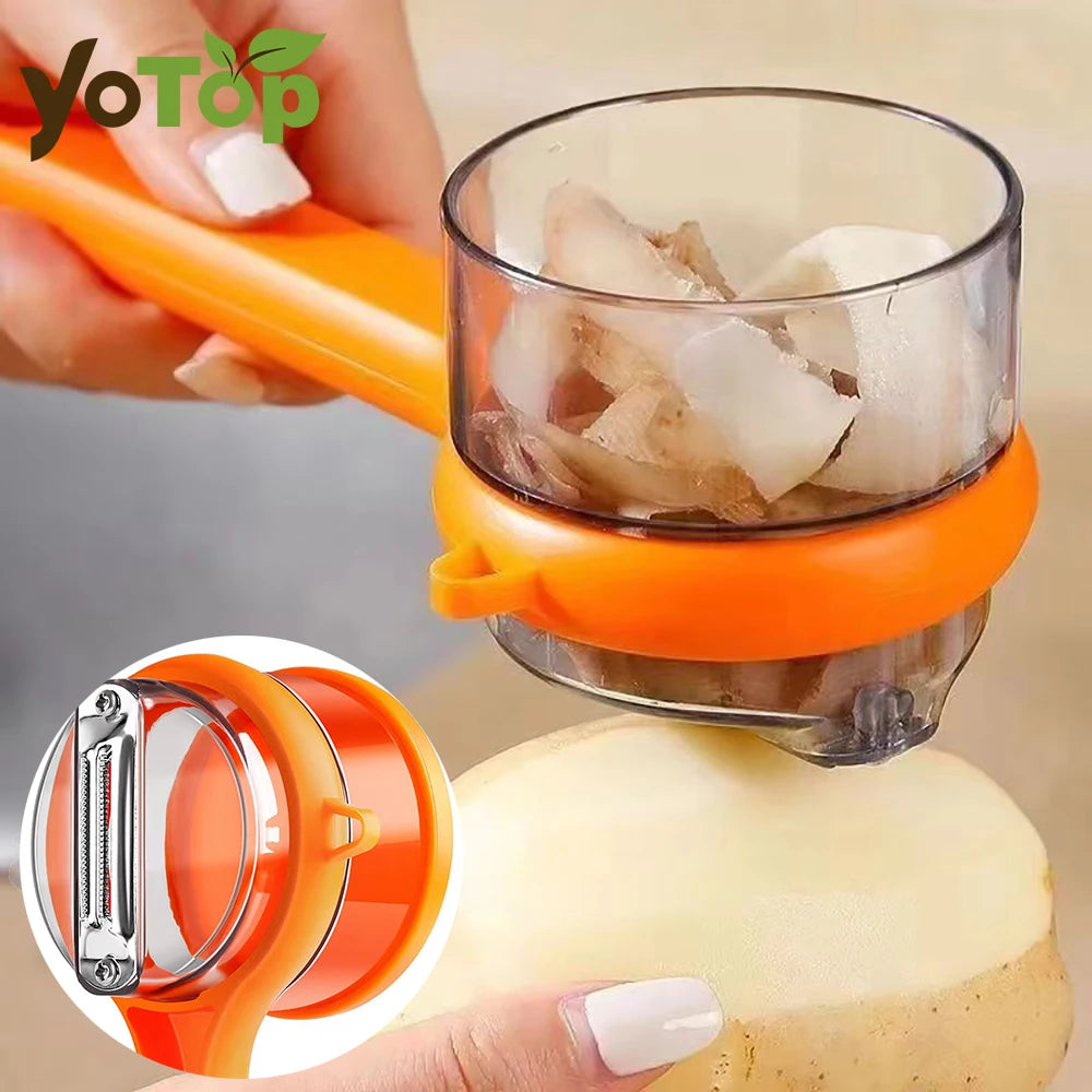 Multifunctional Vegetable Fruit Peeler With Storage Sharp Blade - Kitchen Accessories