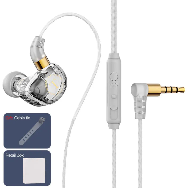 EARDECO HiFi Wired Headphones Heavy Bass In-ear Headphone Headset with Mic Earphone Sport Wire Phone Earbud Headset Stereo