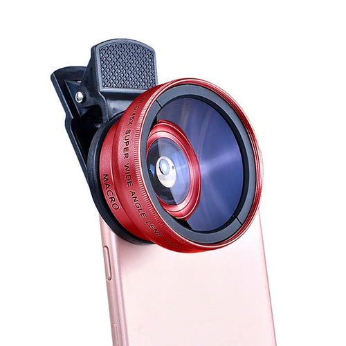 2 Functions Mobile Phone Lens 0.45X Wide Angle Len & 12.5X Macro HD Camera Lens Universal For iPhone Android Phone