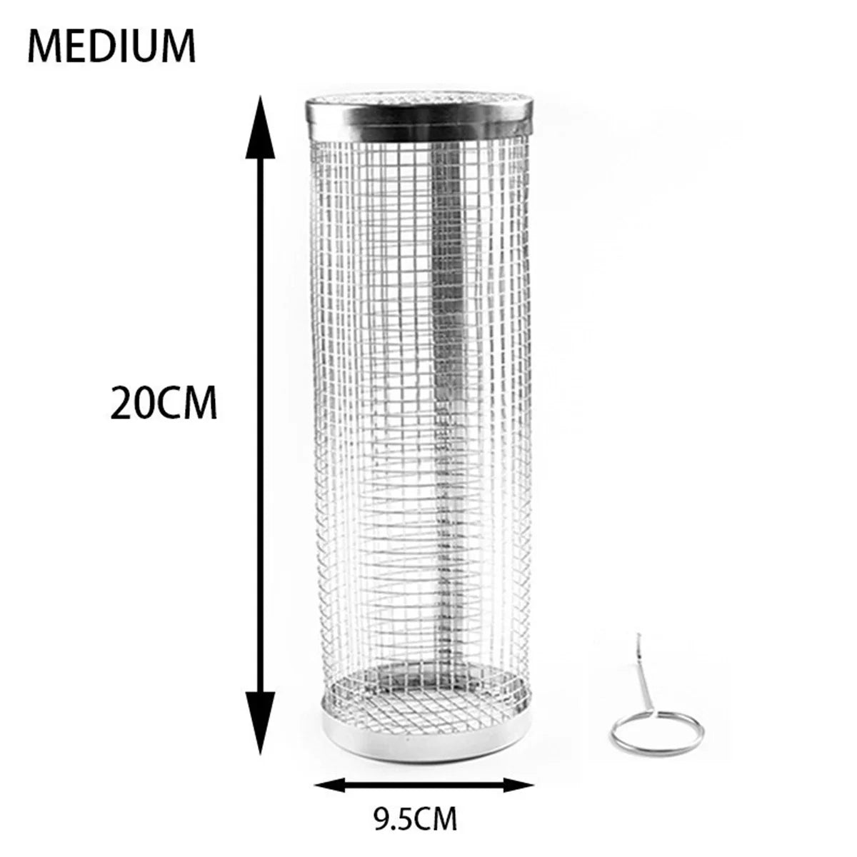 Stainless Steel Rolling BBQ Grill Basket