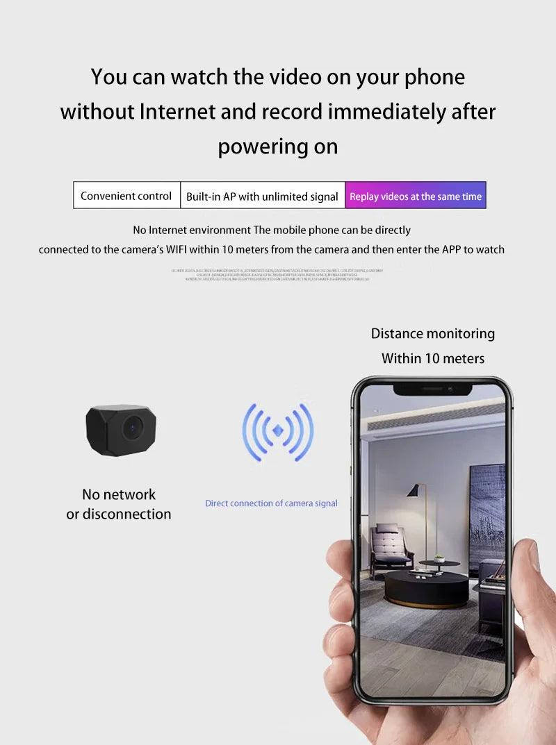 Wireless Camera 4K Surveillance Security Mini Video Cam Night Vision Motion Monitor