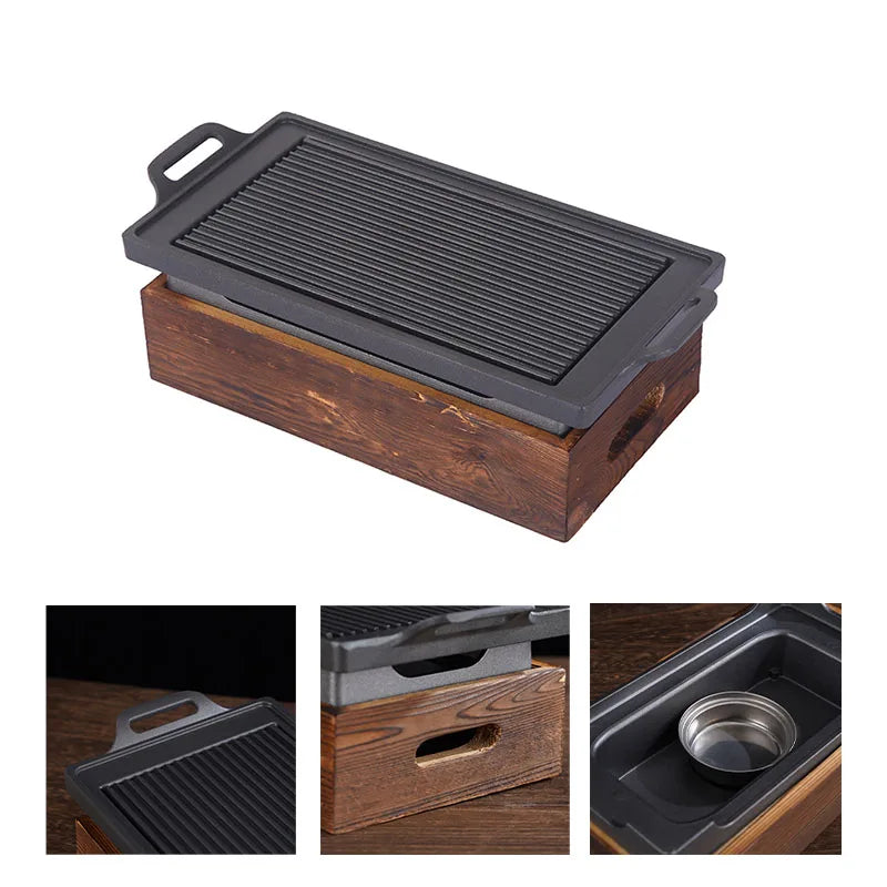 Korean BBQ Grill Plate – Nonstick Samgyeopsal Pan