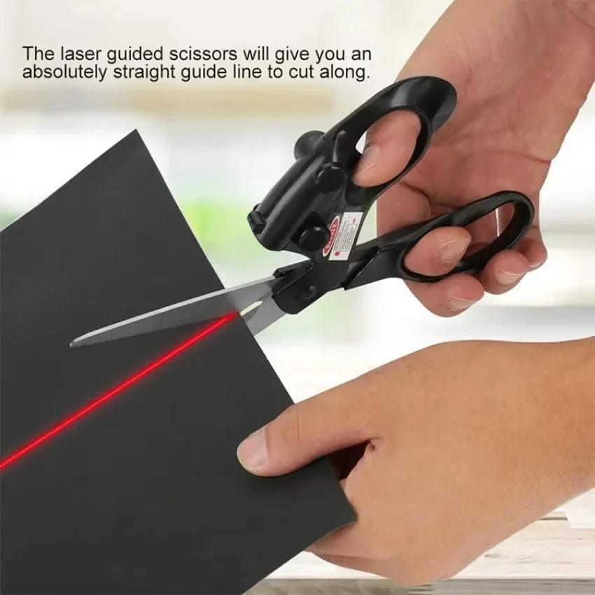 Professional Laser Guided Scissors DIY Positioning Fabric Sewing Cut