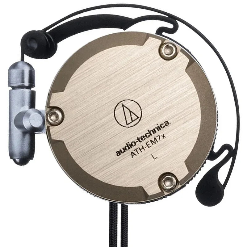 Original Audio Technica ATH-EM7X Open-Ear Headphones Flexible Metal Ear-Hook HiFi Clear Vocals Wired Earphones for Sports
