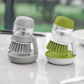 Dish Brush With Soap Dispenser Multi Use Soap Dispensing Scrub Brush For - Kitchen Dish Palm Brush With Tray