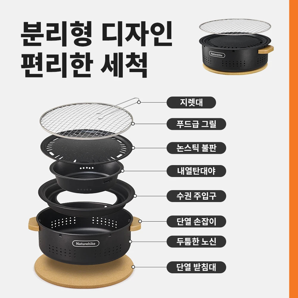 Naturehike Portable Charcoal Grill – Outdoor Camping BBQ