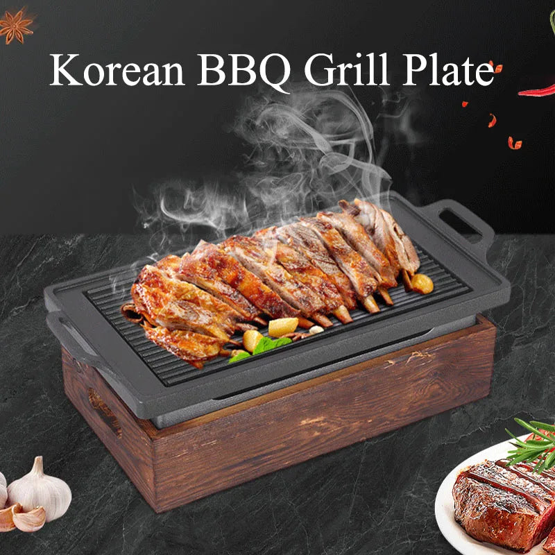 Korean BBQ Grill Plate – Nonstick Samgyeopsal Pan