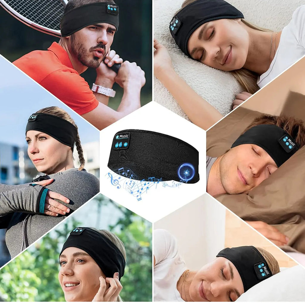 Wireless Sports Headband Headphones with Ultra-Thin HD Stereo Speakers, for Sleeping, Workout, Jogging, Yoga, Air Travel