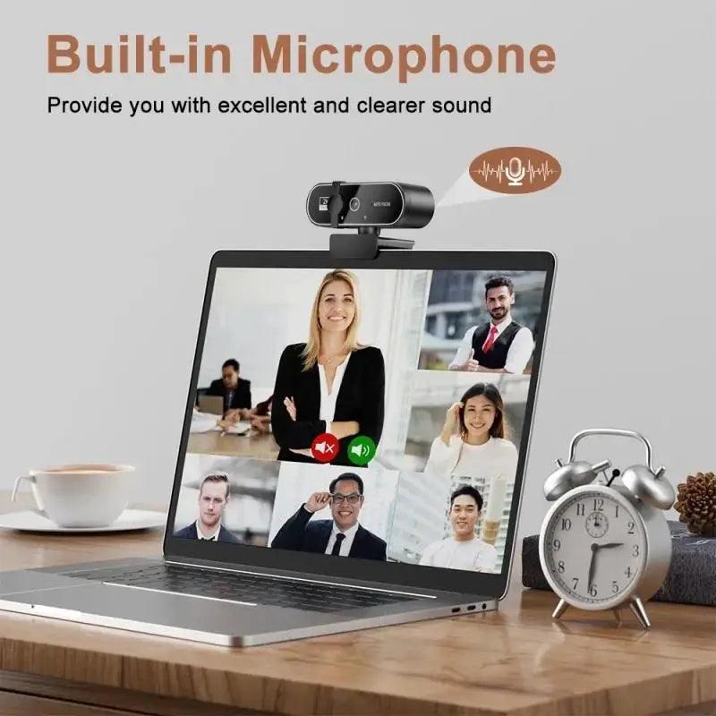 4K Webcam with Autofocus & Built-In Mic – Crystal-Clear Streaming, Calls & Remote Work