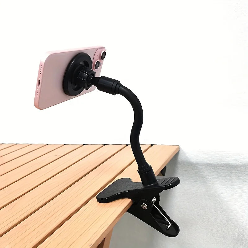 Magnetic Phone Holder with Clip, 360° Rotating Universal Stand for Phones,