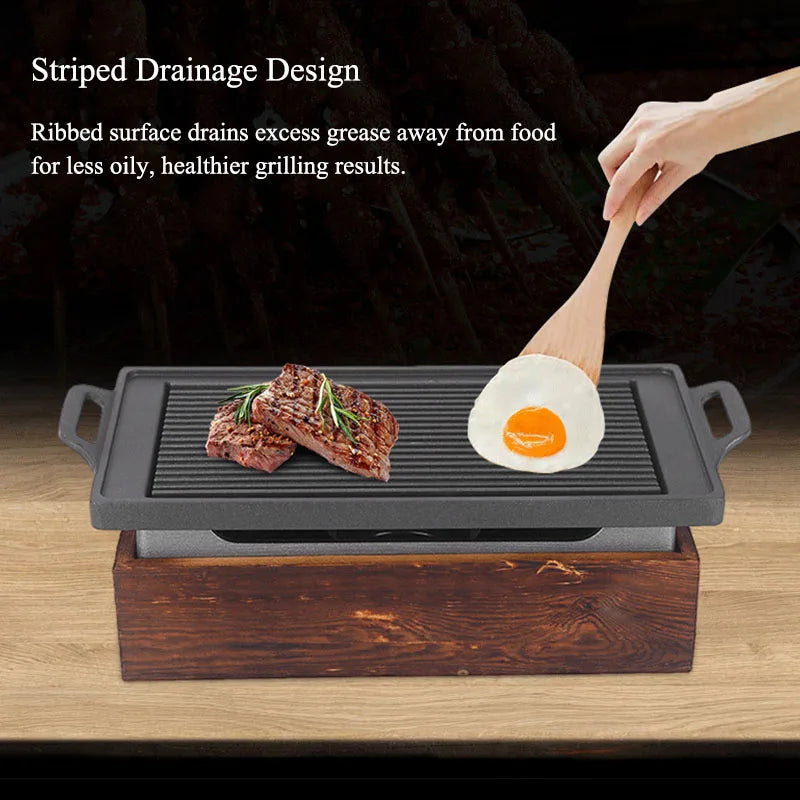 Korean BBQ Grill Plate – Nonstick Samgyeopsal Pan