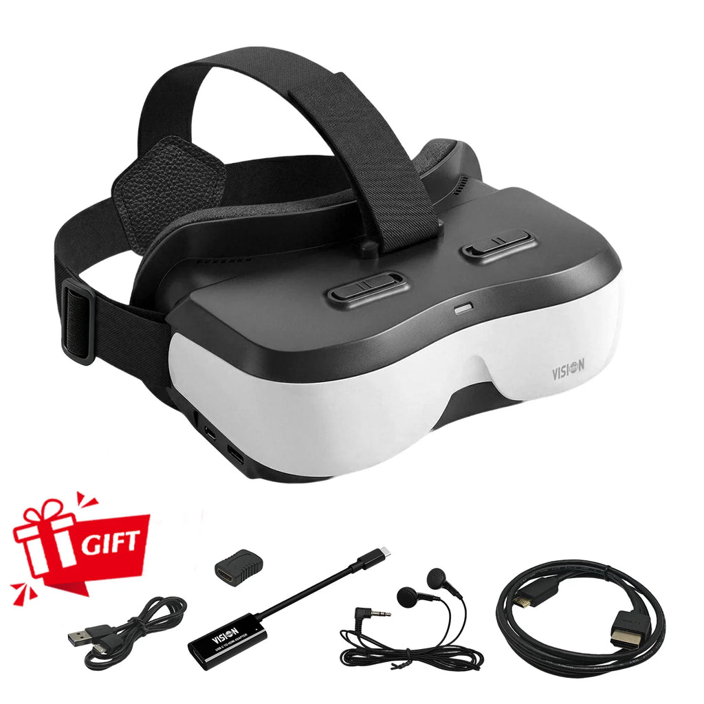 Head-Mounted Gaming Monitor, Non-VR/AR, Binocular Display Screen, High-Definition Display 1280x720P, HDMI Link Use