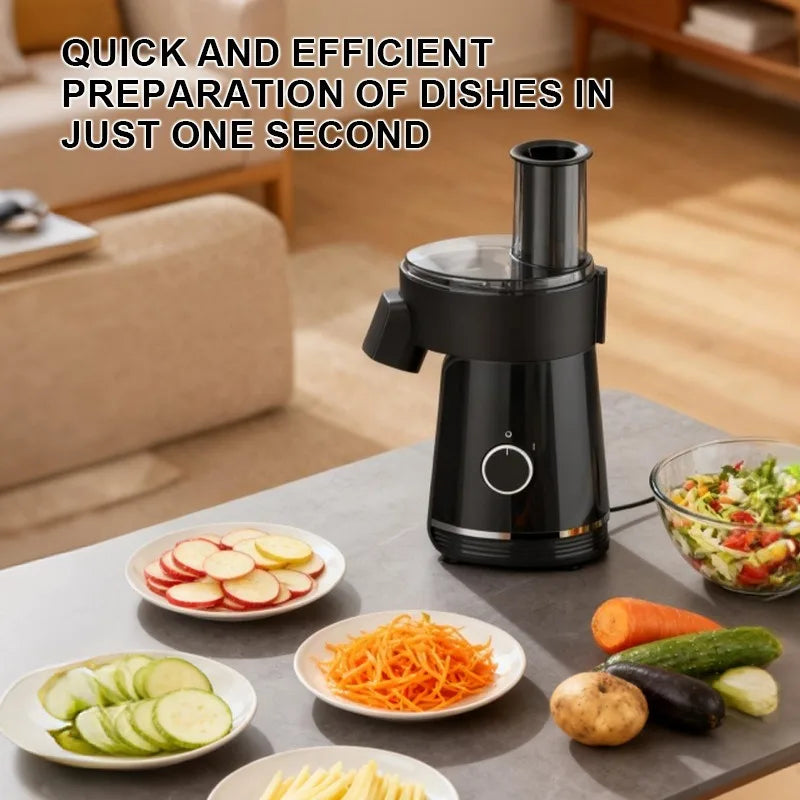 Electric Food Chopper 200W 6 In 1 Multifunctional Slicer Shredder Cutter Eu Plug Household Kitchen Food Processing Machine