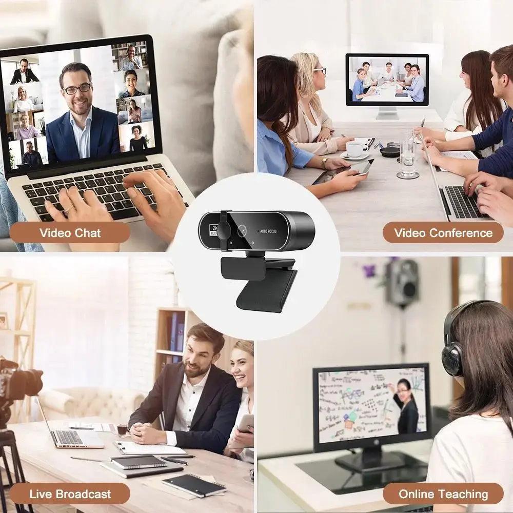4K Webcam with Autofocus & Built-In Mic – Crystal-Clear Streaming, Calls & Remote Work