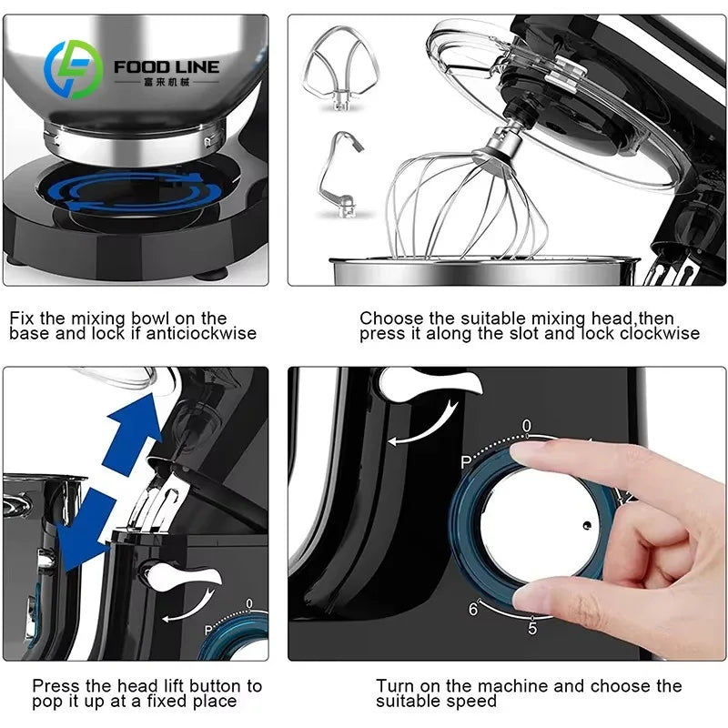 3-in-1 Multifunction Stand Mixer