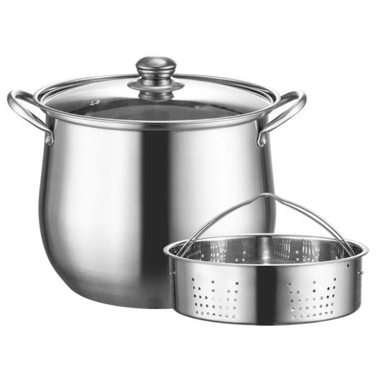 5L Stainless Steel Stock Pot with Lid – Polished Finish