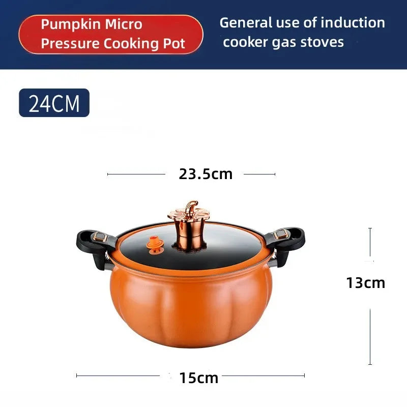 Pumpkin-Shaped Cast Iron Cooking Pot