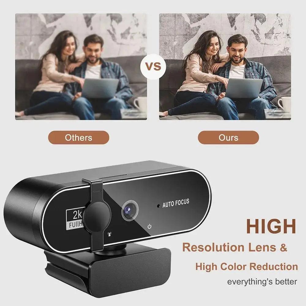4K Webcam with Autofocus & Built-In Mic – Crystal-Clear Streaming, Calls & Remote Work