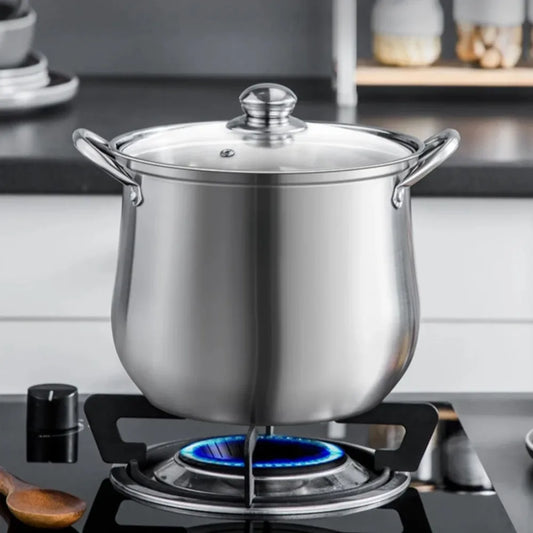 5L Stainless Steel Stock Pot with Lid – Polished Finish