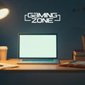 Gaming Zone Decor - Bold "GAMING ZONE" Text, Modern Gaming Room Decoration - Self-Adhesive Vinyl Stickers for Windows