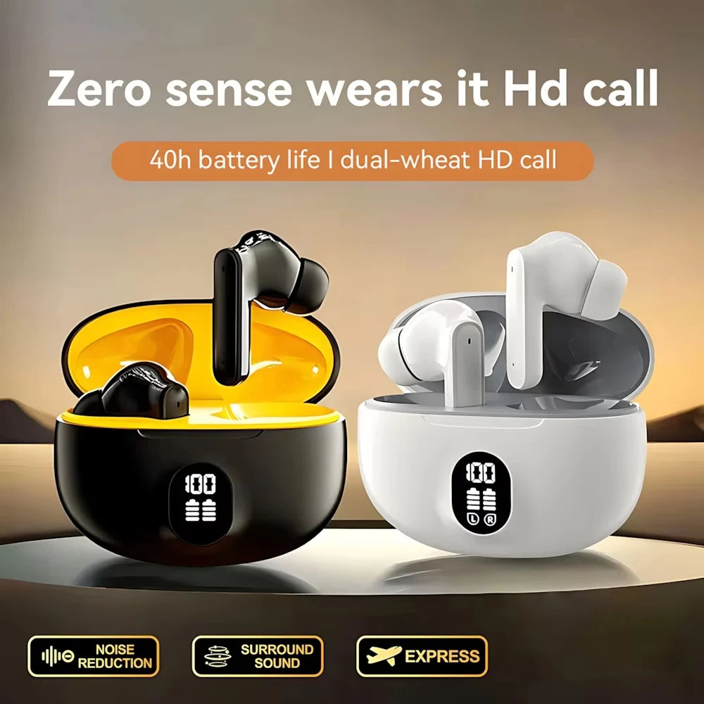 Wireless Bluetooth Headphones Built-in HD Mic Noise Isolation Large Battery for Extended Playtime Ideal for Calls Daily Music